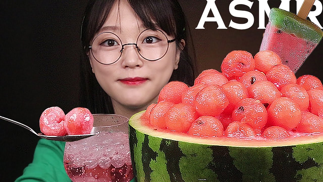 ASMR Еда арбуза Ледяные хлопья🍉 | WATERMELO ICE FLAKE MUKBANG