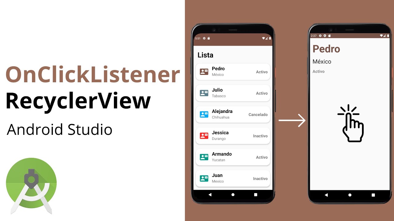 Android Studio - Implementar ClickListener en RecyclerView (Evento onClick)