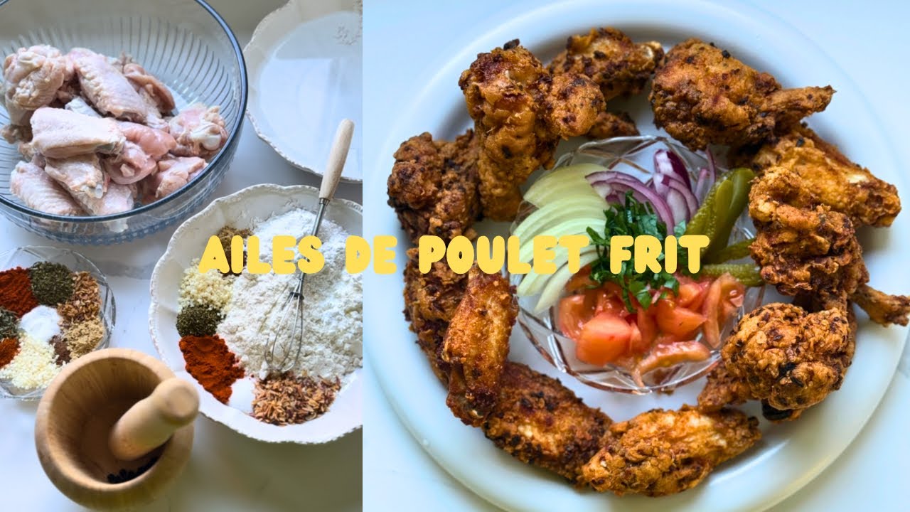 Ailes de poulet frit | Chicken Wings | Fast Food maison recette détaillée étape par étape 
