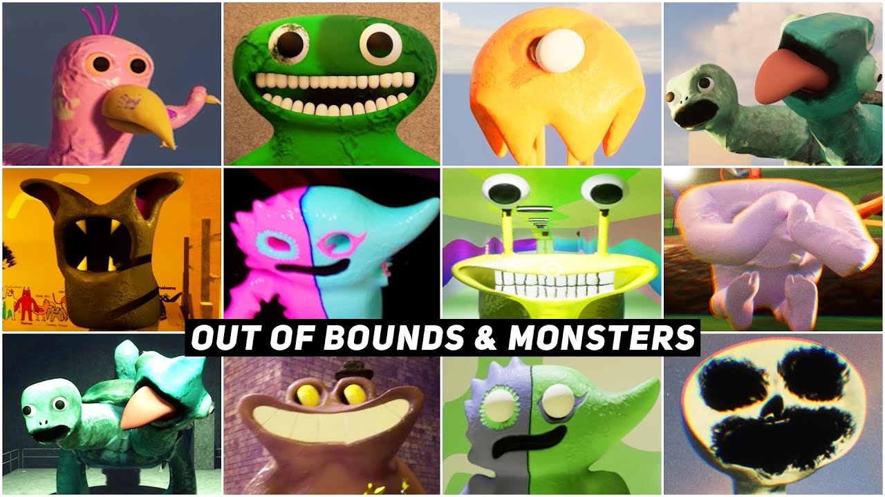 Garten Of Banban 1-6 Out Of Bounds & Monsters Behind The Scenes
