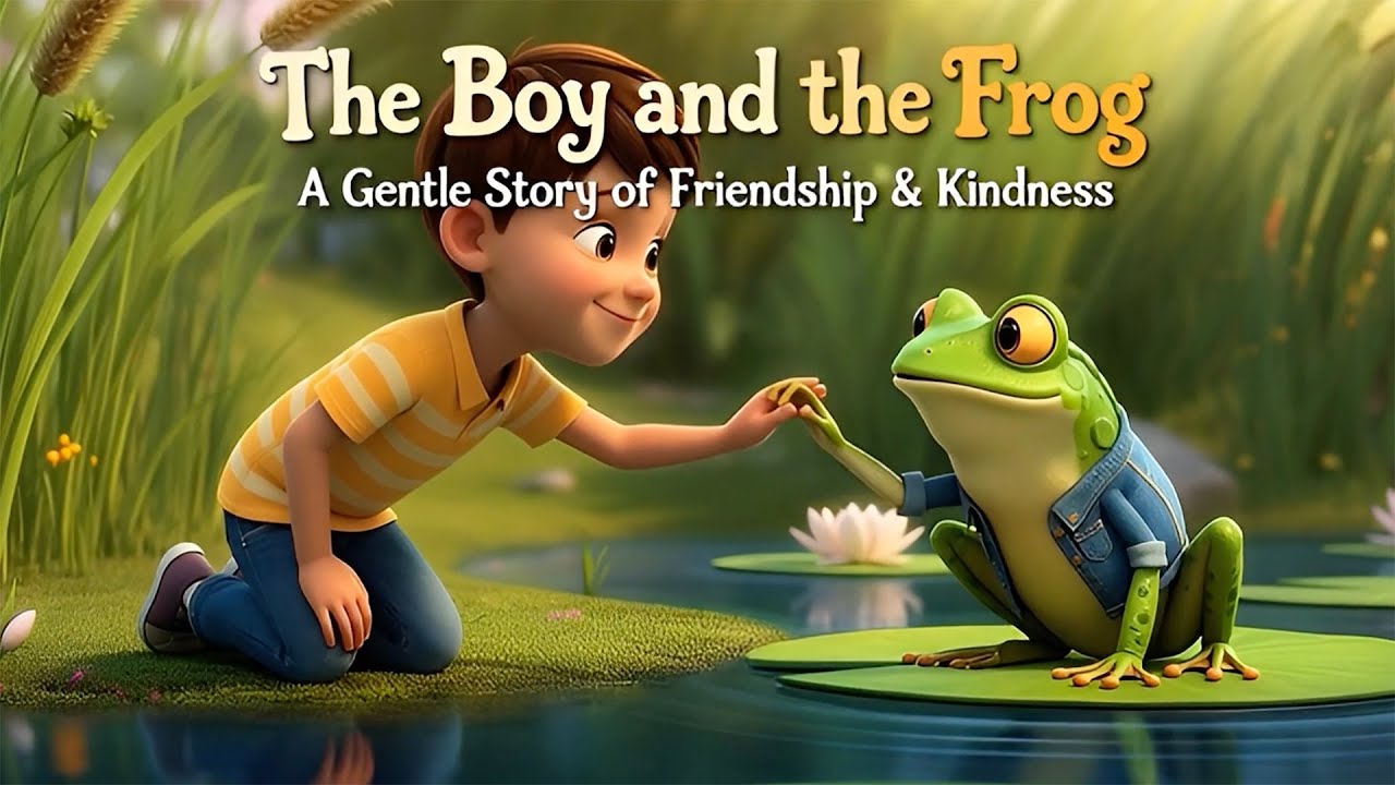 Kids Story | The Boy and the Frog 🐸 | Story of Friendship & Kindness | AI Storybook #kidsstories