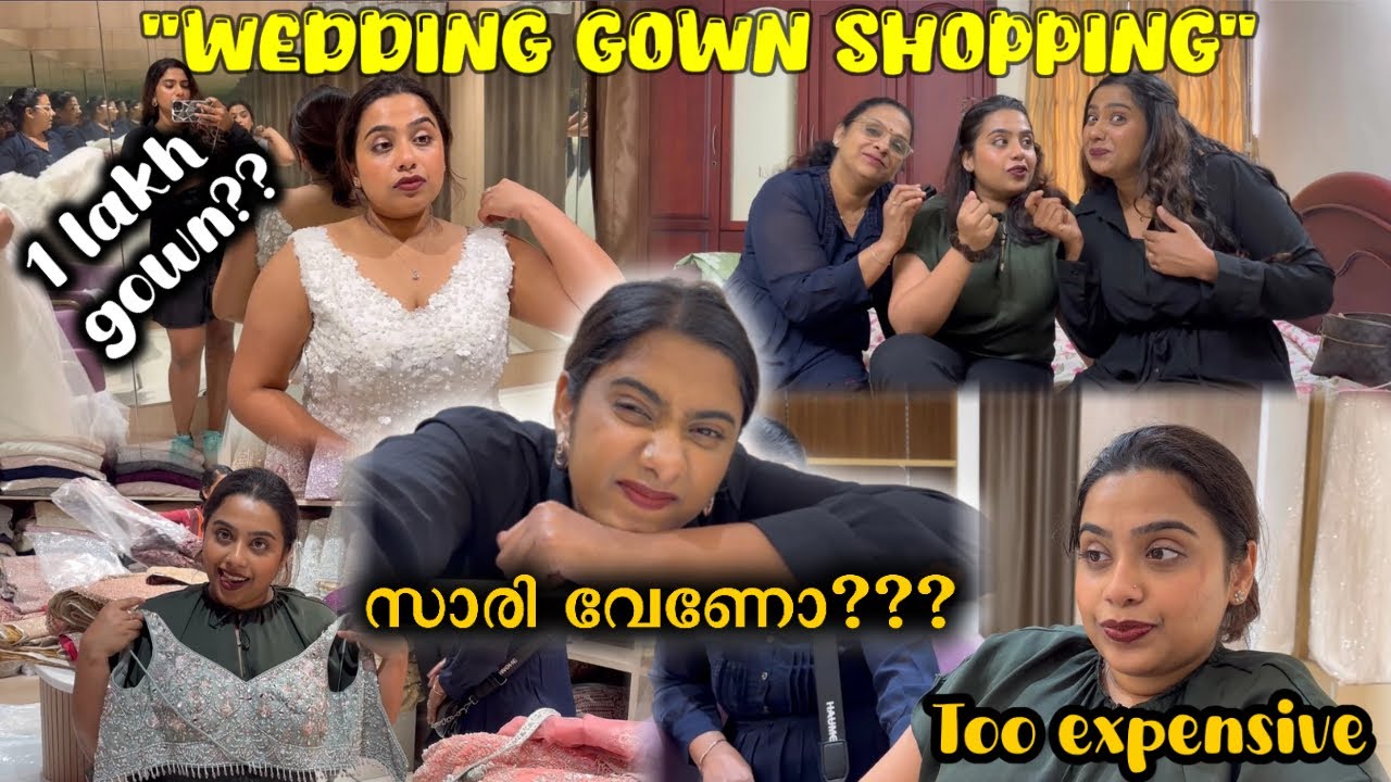 Wedding GOWN Shopping👗🛍️| 1 Lakh രൂപയുടെ gown oo?😱| അമ്മയുടെയും ചേച്ചിയുടേം കൂടെ✨| NEHA MATHEW