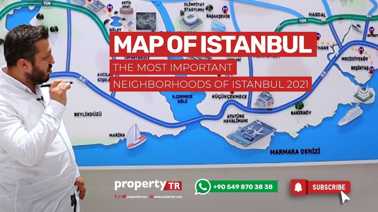 Map of Istanbul | The most important neighborhoods of Istanbul 2021