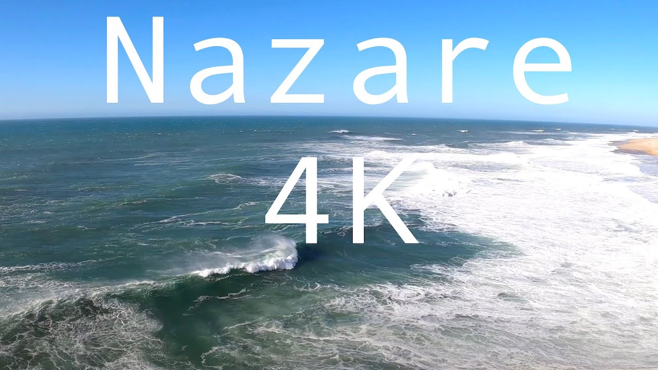 Nazare Waves, Portugal, 4K drone video