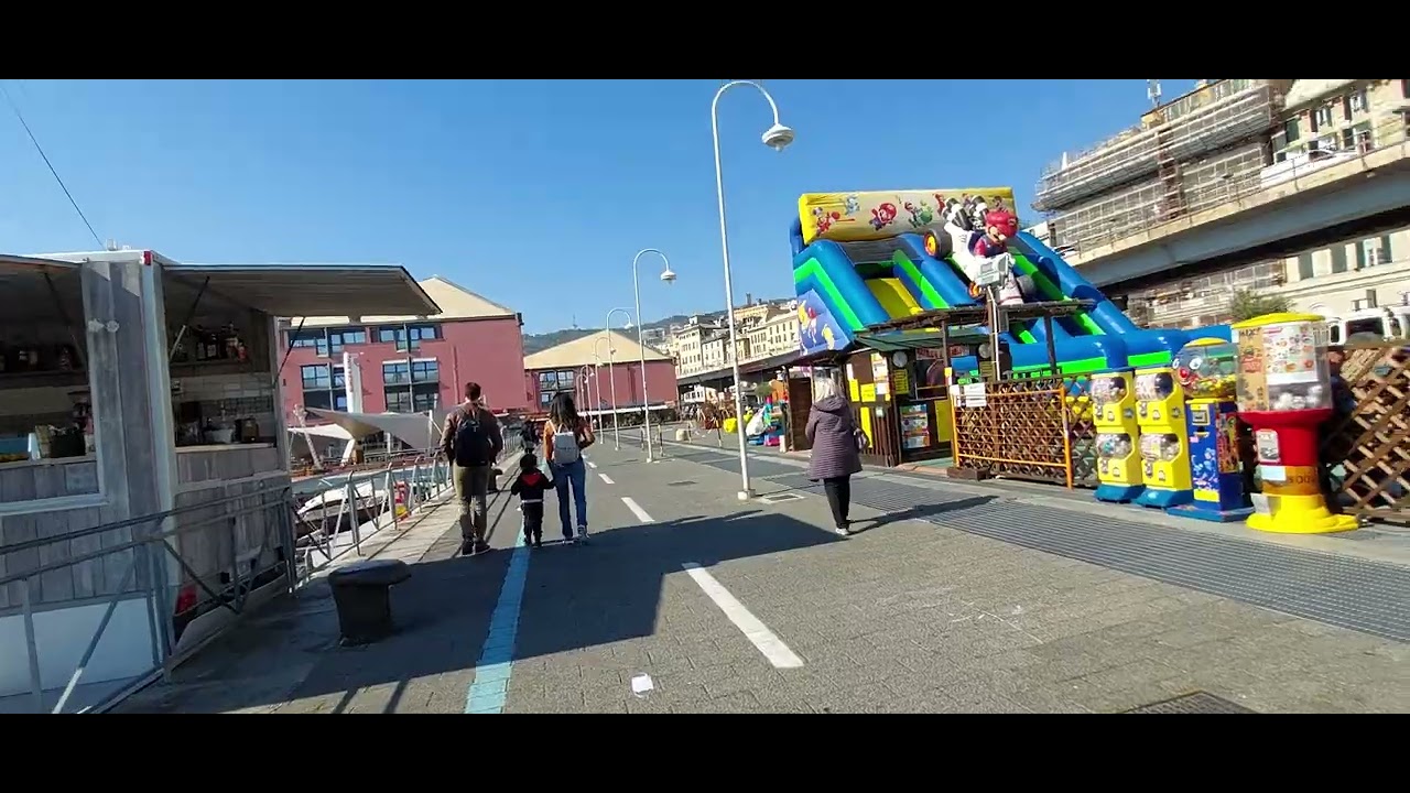 Genova, Italy - walk from Porto Antico to Principe Train Station
