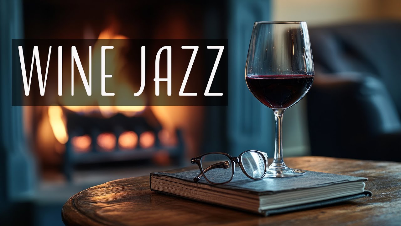 Wine Jazz Music 🍷🔥 Cozy Fireplace Jazz for Slow Evenings, Reading & Unwinding 🍷🔥