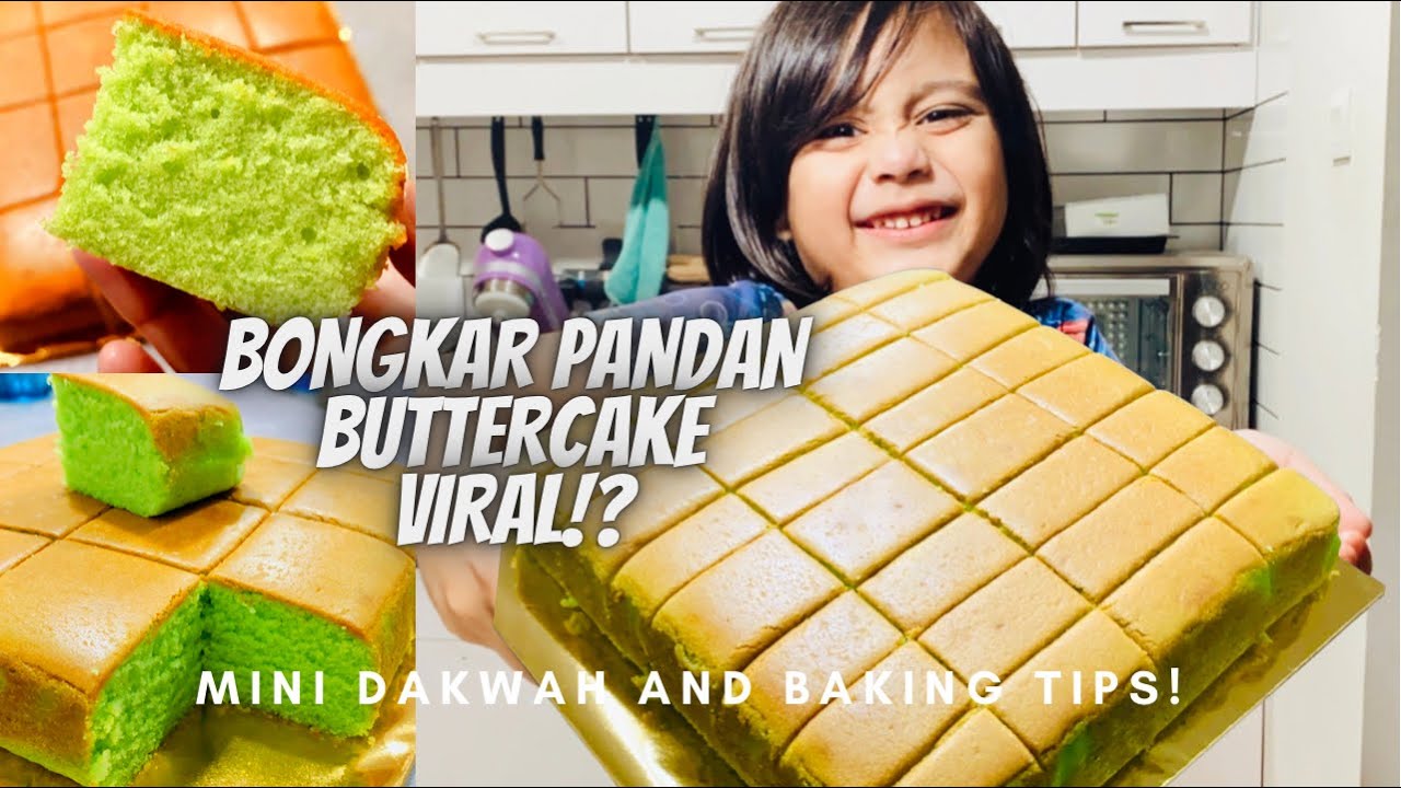RESEPI PANDAN BUTTERCAKE VIRAL ( PERMUKAAN LICIN TANPA WATERBATH)