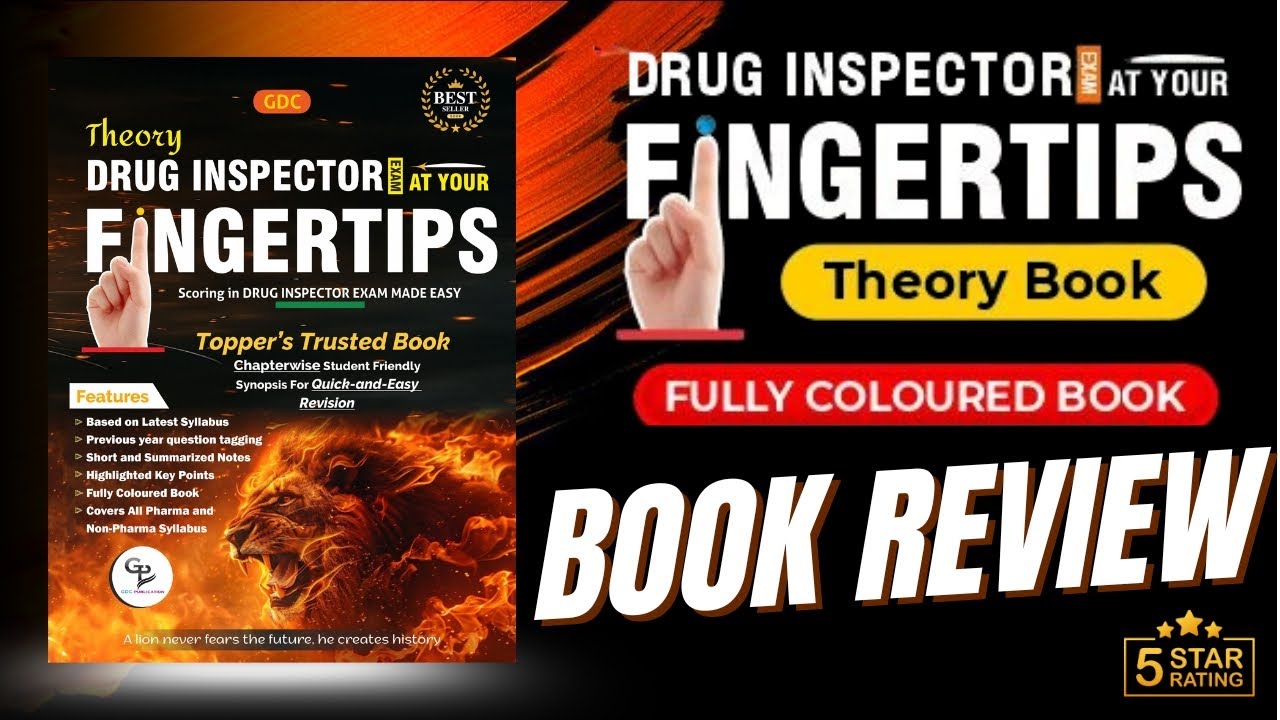 THEORY DRUG INSPECTOR AT YOUR FINGERTIPS COLOURED BOOKS : BEST BOOK FOR DRUG INSPECTOR EXAMINATION 