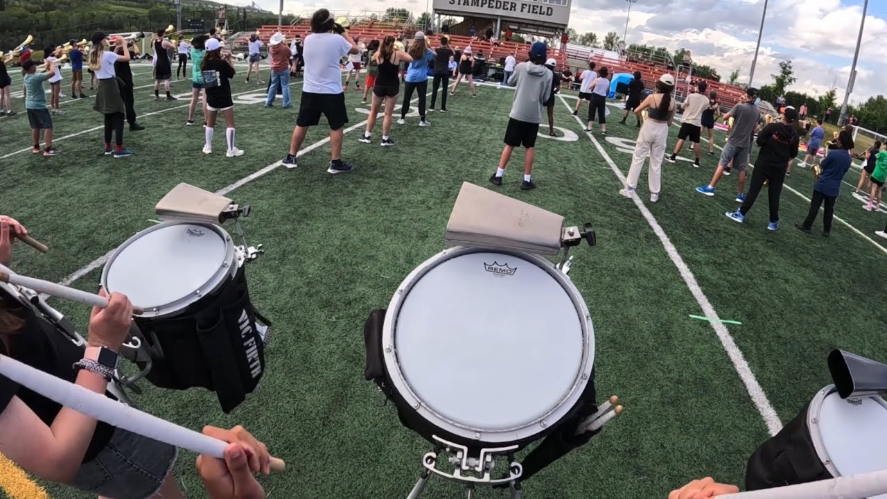 Calgary Round Up Band 2024 Snare Drum Headcam - Mateo Olea-Coronado