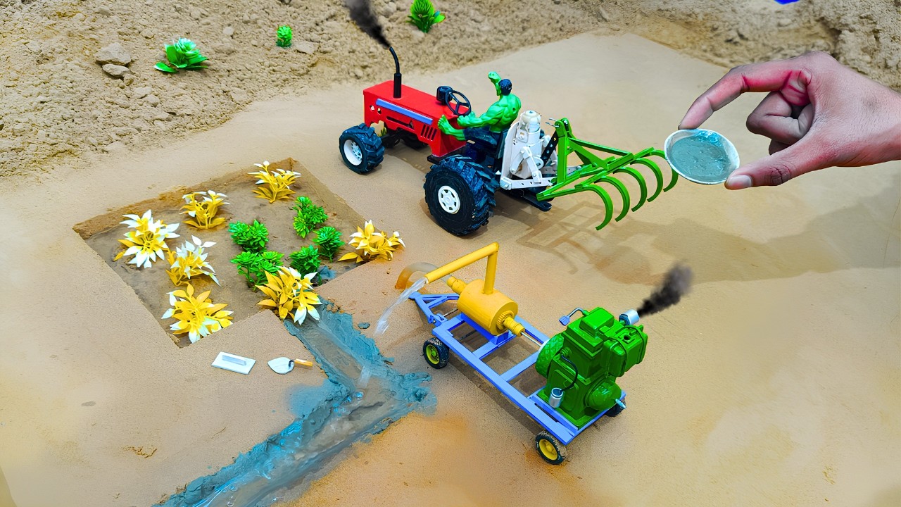 Diy diorama making mini motor water pump science project