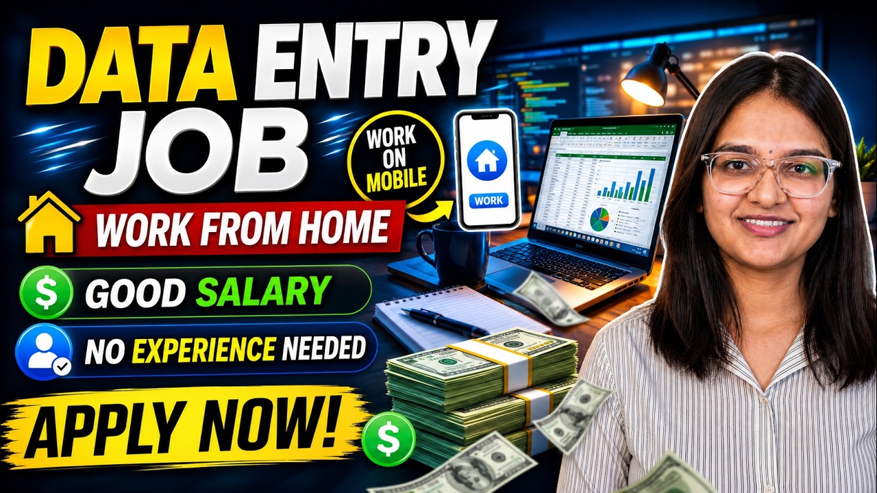 Data Entry Job Work From Home | work on Mobile | Remote Job 2026 | Freshers Job