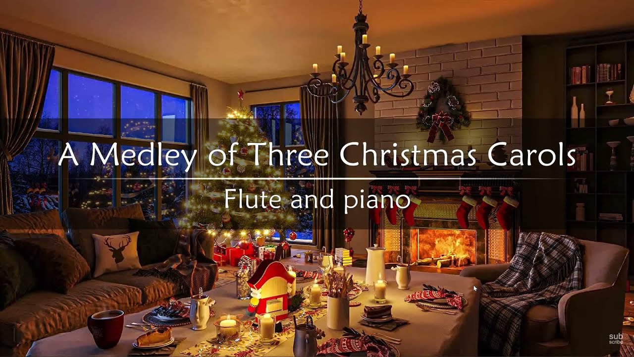 A Medley of Three Christmas Carols for flute and piano - arranged by Jon Raybould
