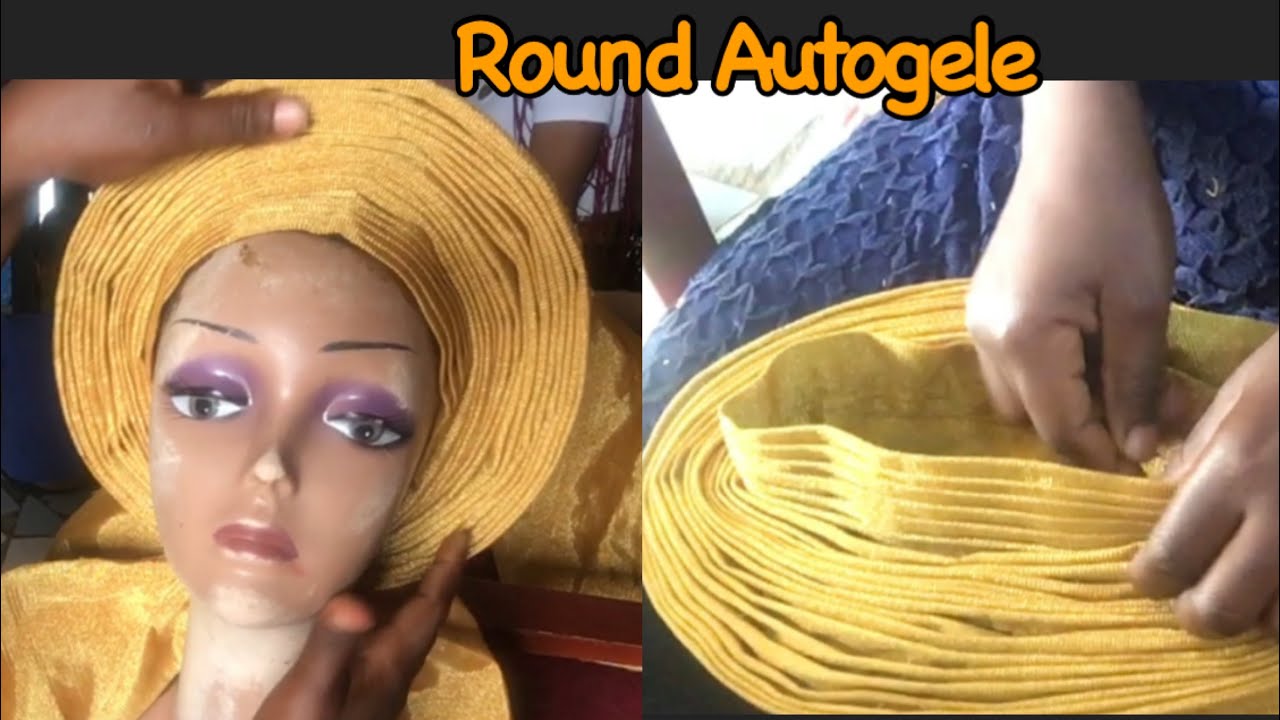 How to make auto gele(part 1)round auto gele tutorial#detailedtutorial #autogele #diy #shorts #gele