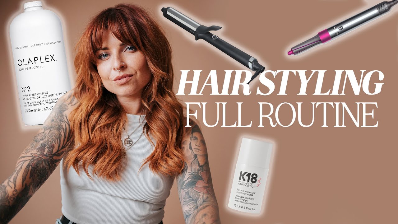 Full Hair Routine | Washing + Styling with Tape in Extensions