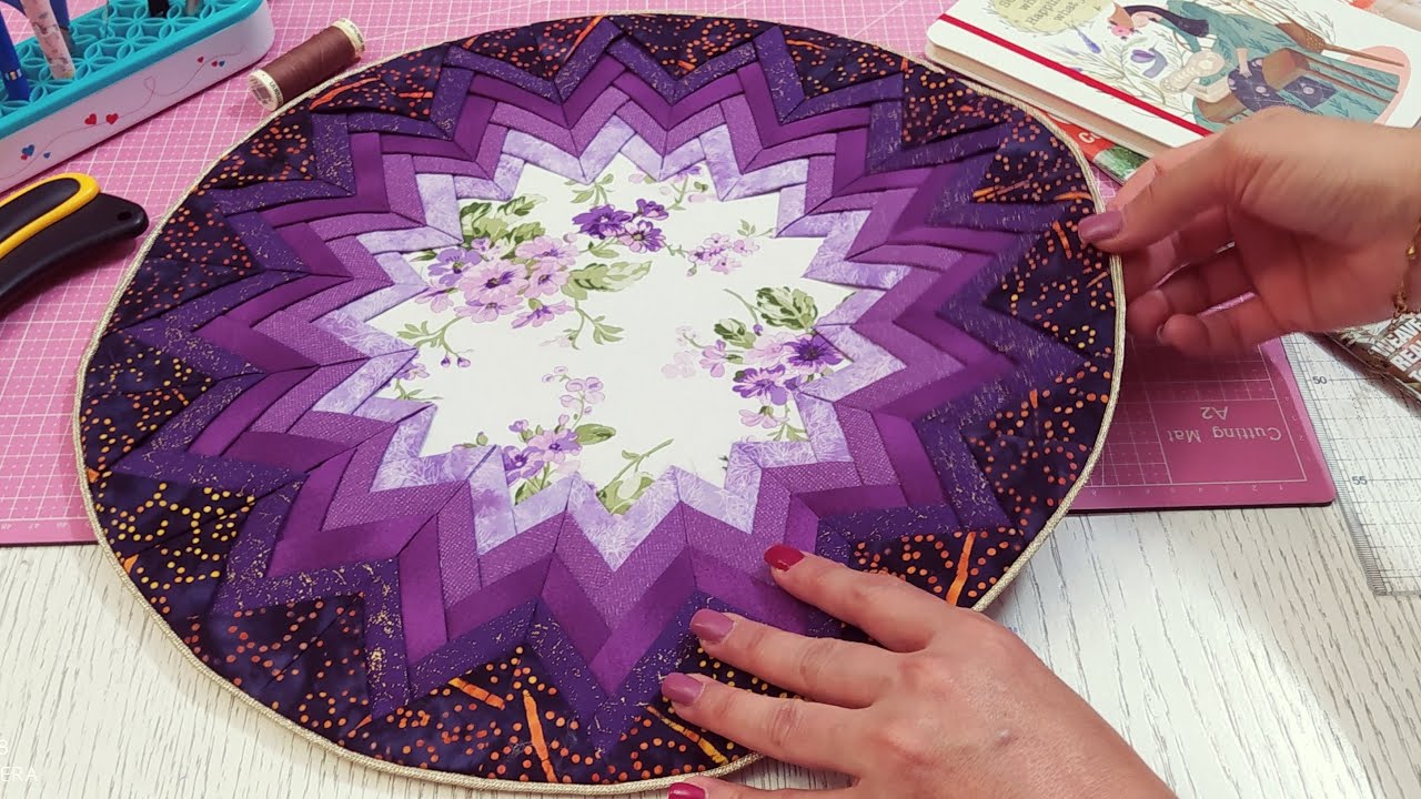 Patchwork tutorial: extremely beautiful quilt pattern with very easy technic