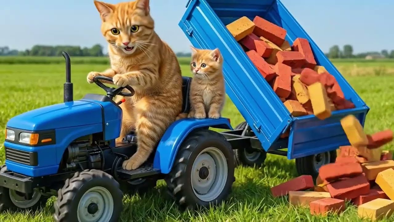Mama Cat & Ginger Kitten Make Steamed Buns Together — Saving Every Penny to Buy His Dream Car! 🚗