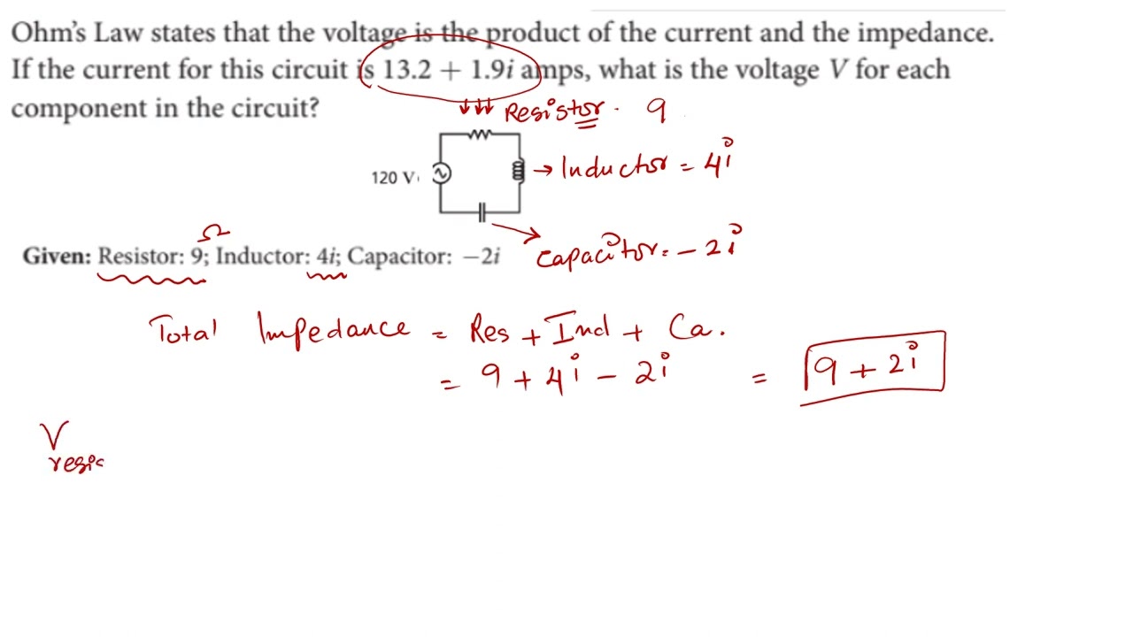 HMH Into Algebra 2  Lesson 2-2 Application of Complex Numbers part 3