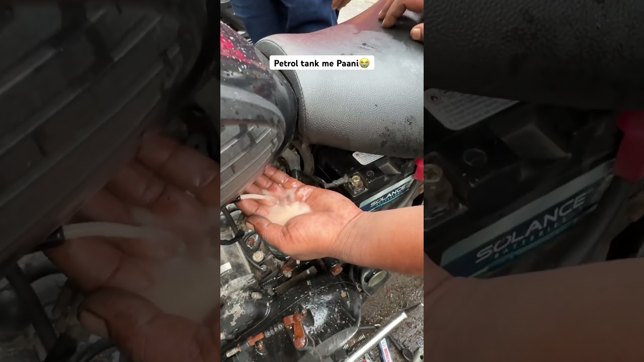 Water in Royal Enfield Petrol Tank 😱😨 #shorts #bike #petrol