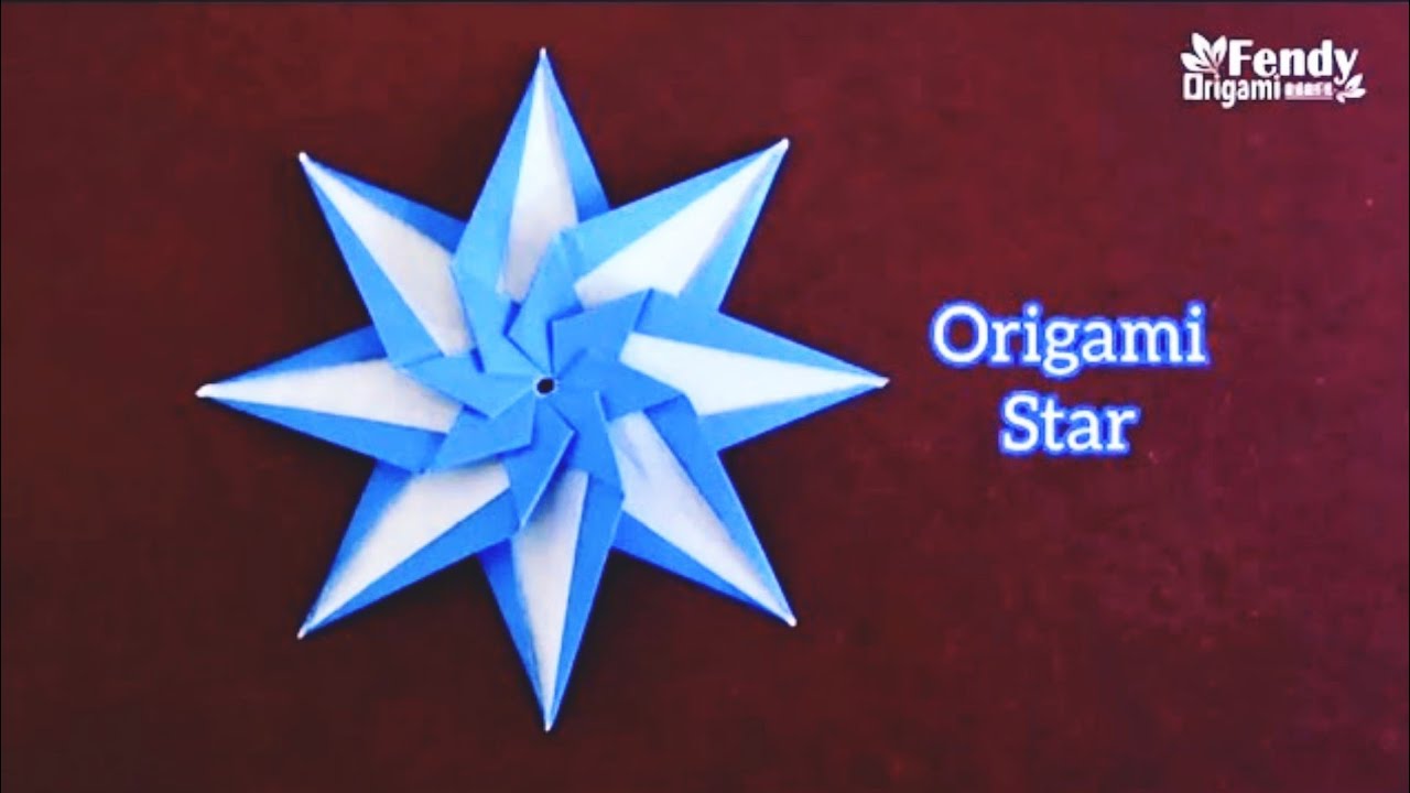 Origami 8-Point Star with Edge折纸八角星