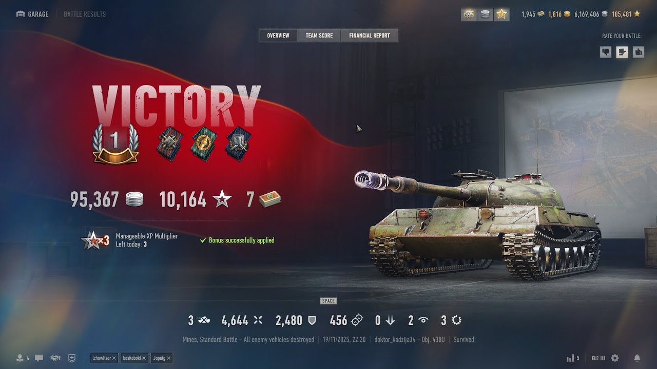 World of tanks Russian medium tank OBJ430U - solid game