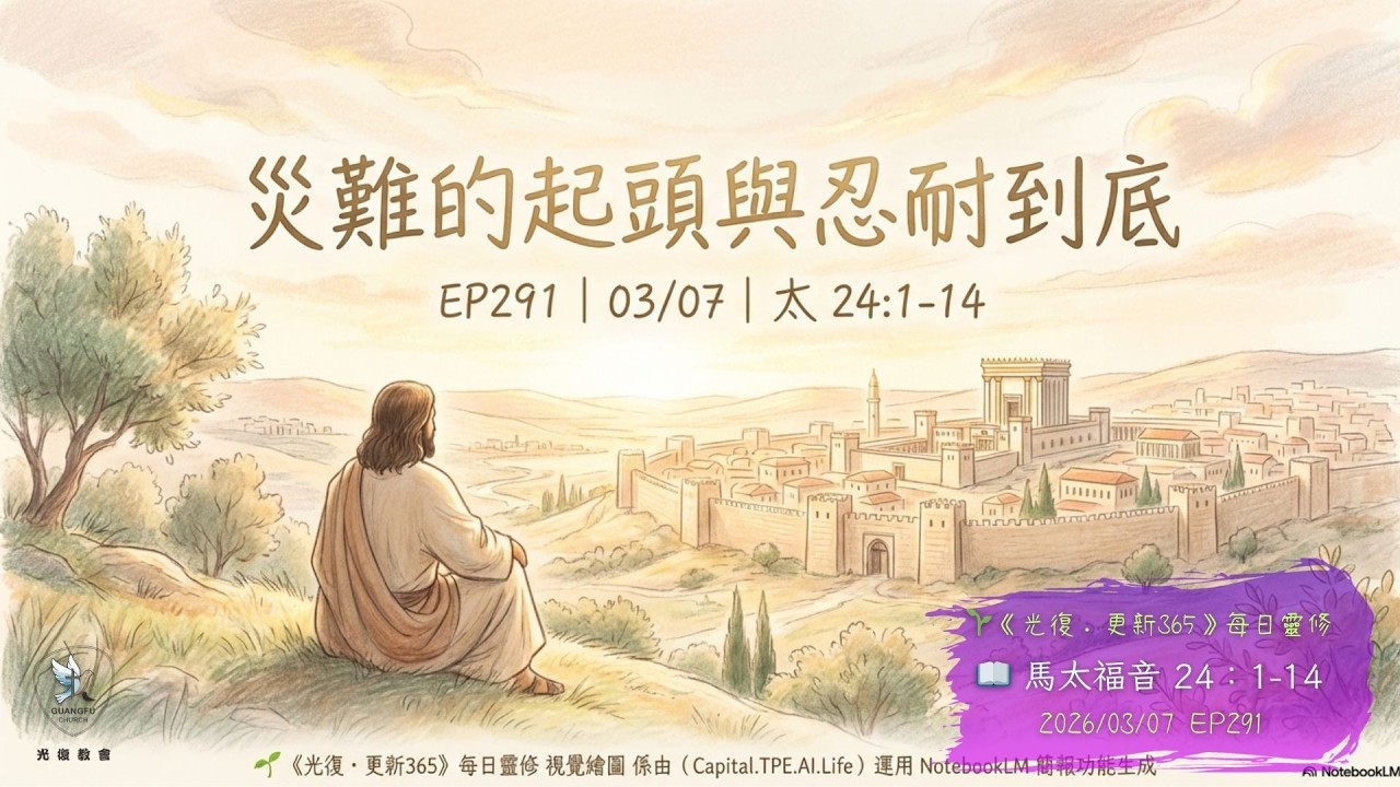世界亂成這樣怎麼辦？耶穌預言末世時鐘，如何在動盪中「不驚慌」且忍耐到底？ 關鍵指針竟在我們手中！ | 太 24:1-14【CC字幕】🌱《光復·更新365》每日靈修 EP291