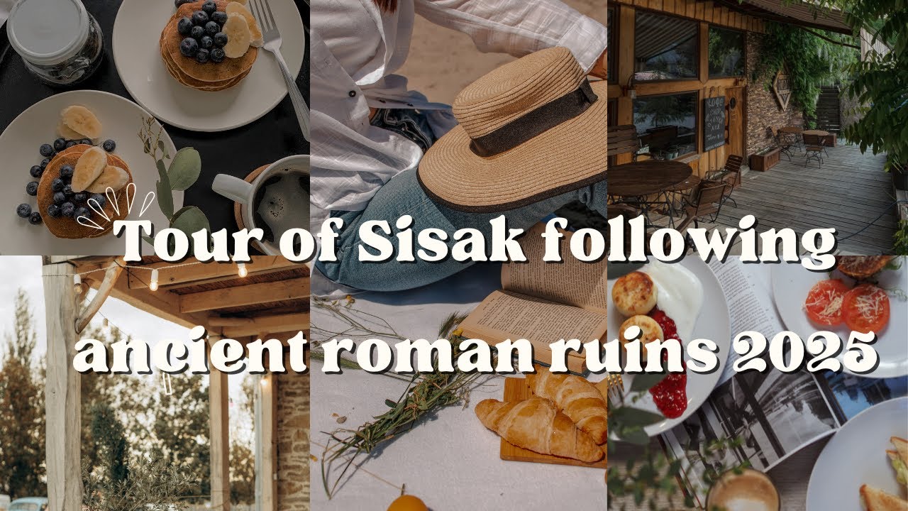 Tour of Sisak, Croatia following ancient roman town wall 2024