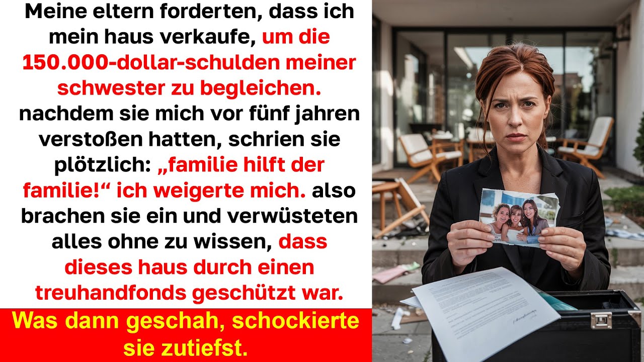 meine eltern wollten, dass ich mein haus verkaufe, um die schulden meiner schwester zu begleichen.