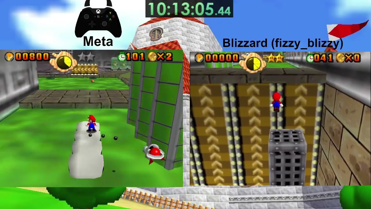 Super Mario 64 Land - Blind Race vs. Blizzard Part 4 [N64]