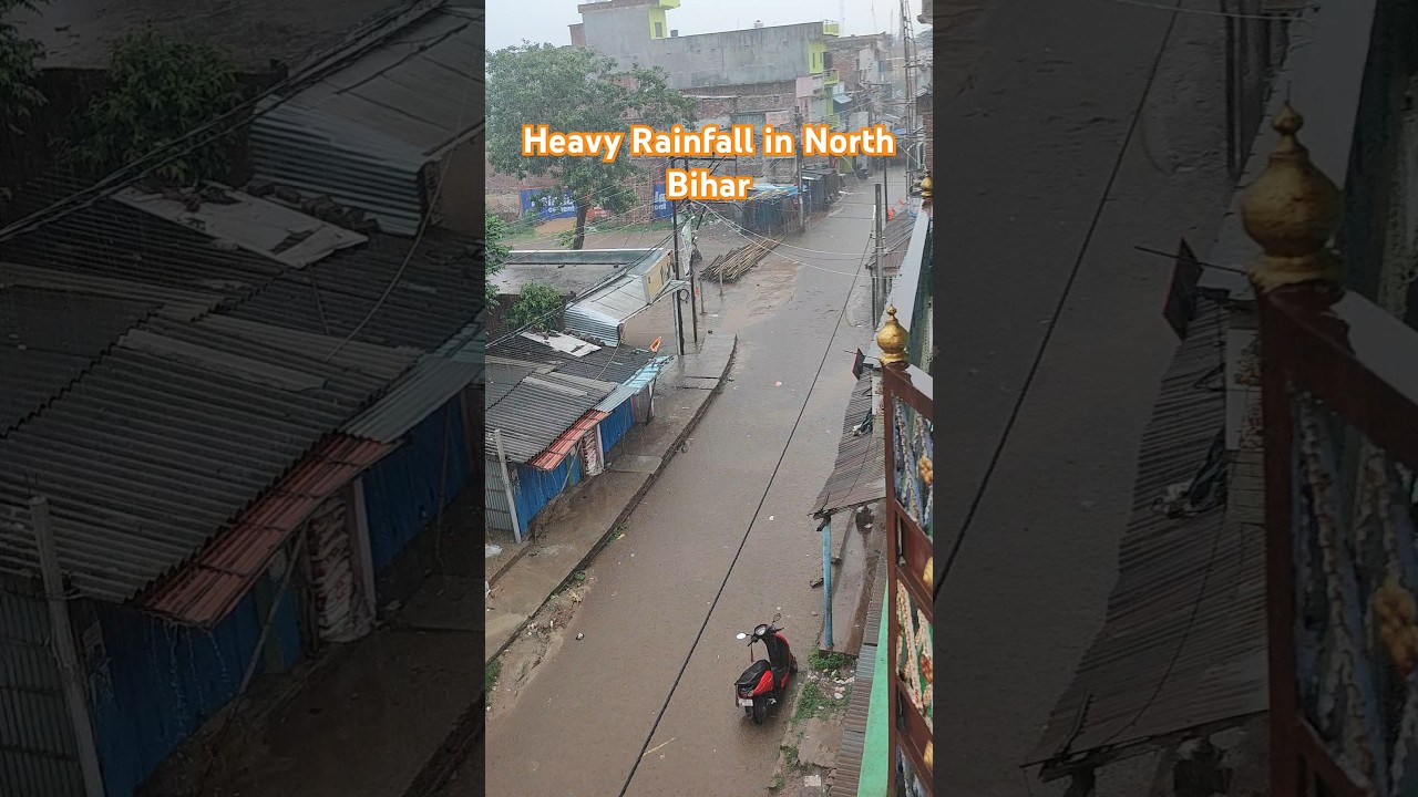 #Heavy #Rainfall in #North #Bihar #Rain #monsoon #subscribe #youtubeshorts #youtube