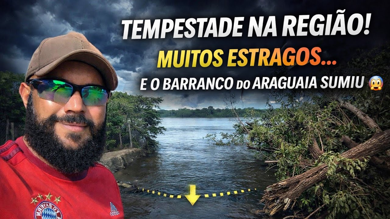 Vídeo curto, veja o resultado da chuva e da ENCHENTE NO RIO ARAGUAIA 