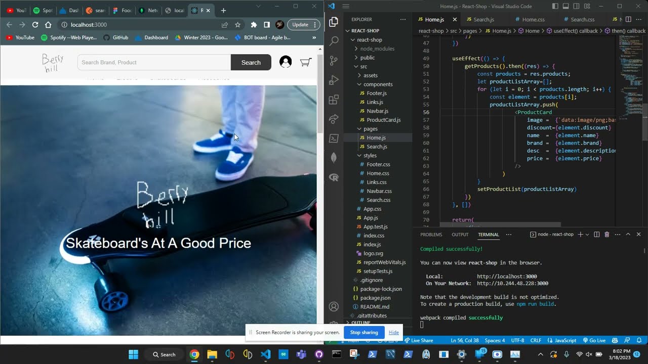 React Full Stack E-commerce web app