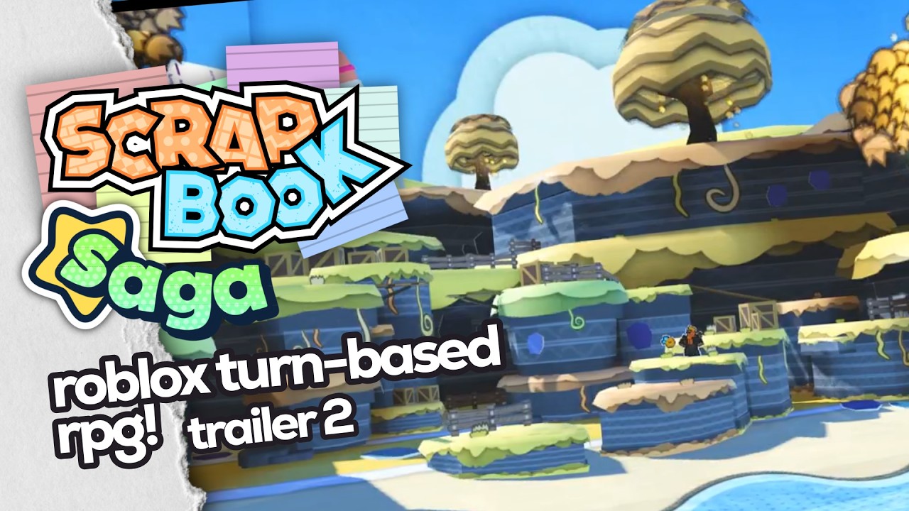 Scrapbook Saga TRAILER 2 | Paper Mario Inspired RPG on Roblox