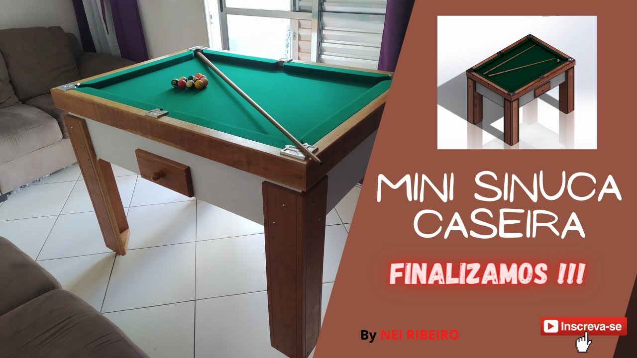MINI MESA DE SINUCA CASEIRA - Etapas da construção