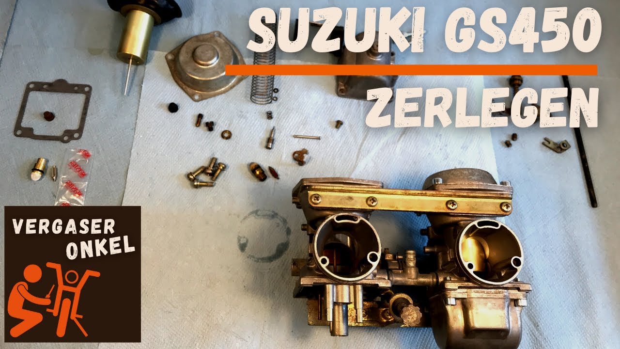 Vergaser Suzuki GS450 zerlegen, ausführlich erklärt vom Vergaseronkel