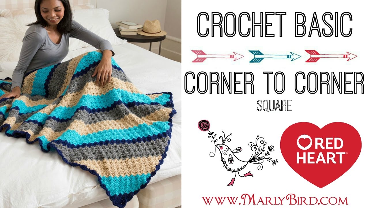 Crochet Corner to Corner Square in Half Double Crochet