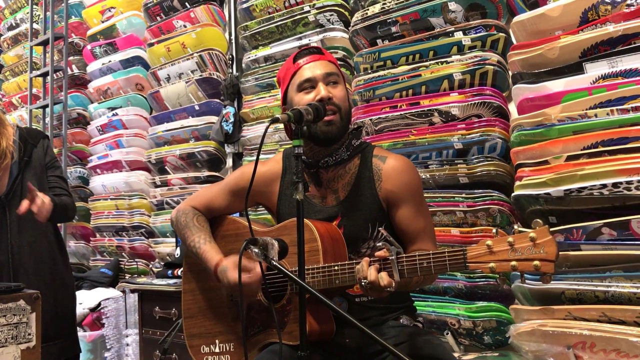 Nahko Acoustic at the Santa Cruz Boardroom Skateshop
