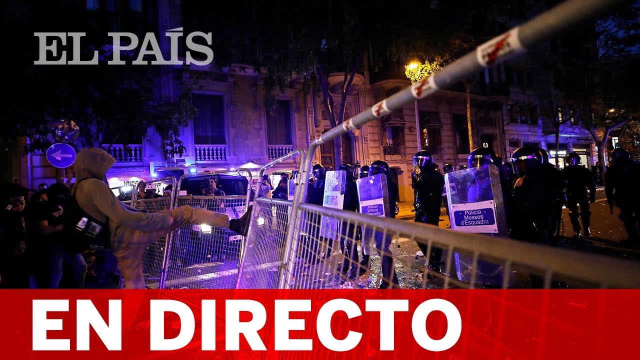 DIRECTO: SENTENCIA PROCÉS | Disturbios en Barcelona el segundo día de protestas
