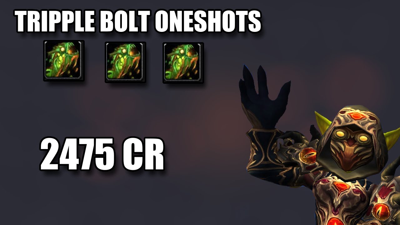 Solo Shuffle 2475CR Destruction Warlock sends massive chaos bolts into maw