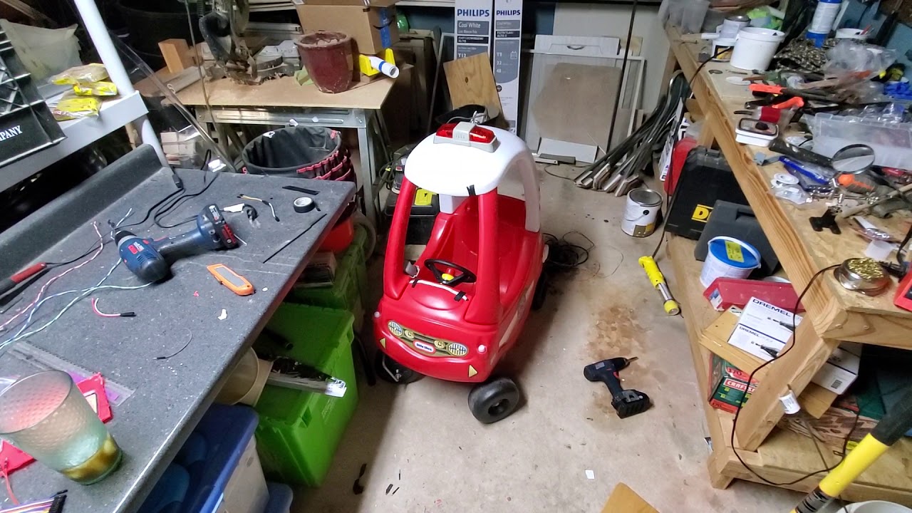 Modified little tikes firetruck