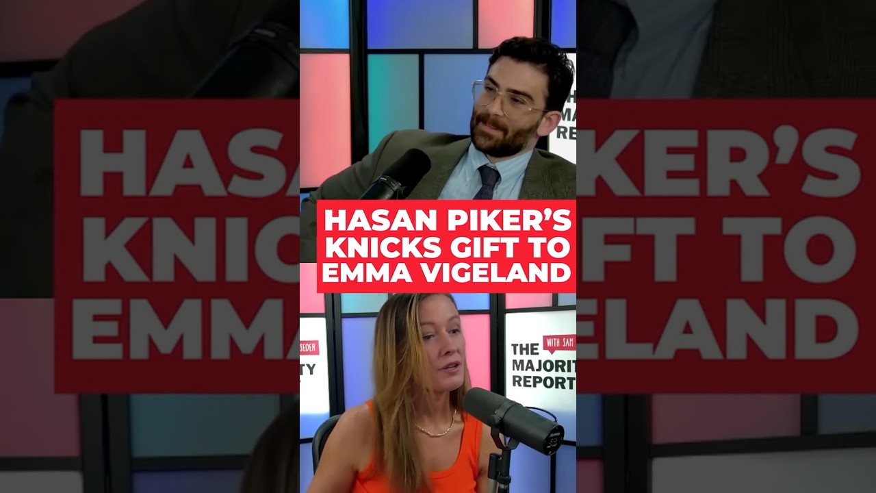 Hasan Piker's gift for Emma Vigeland #knicks