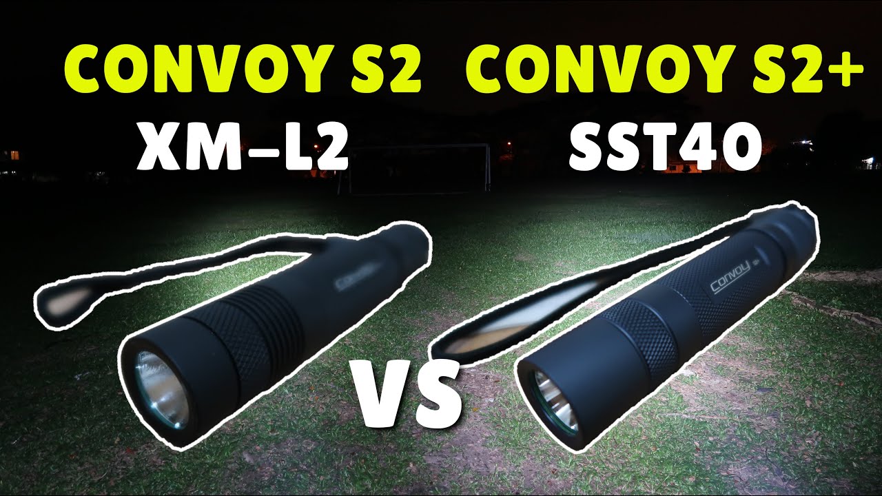 Convoy S2+ SST40 VS Convoy S2 XM-L2 flashlight comparison | WATCH BEFORE BUY