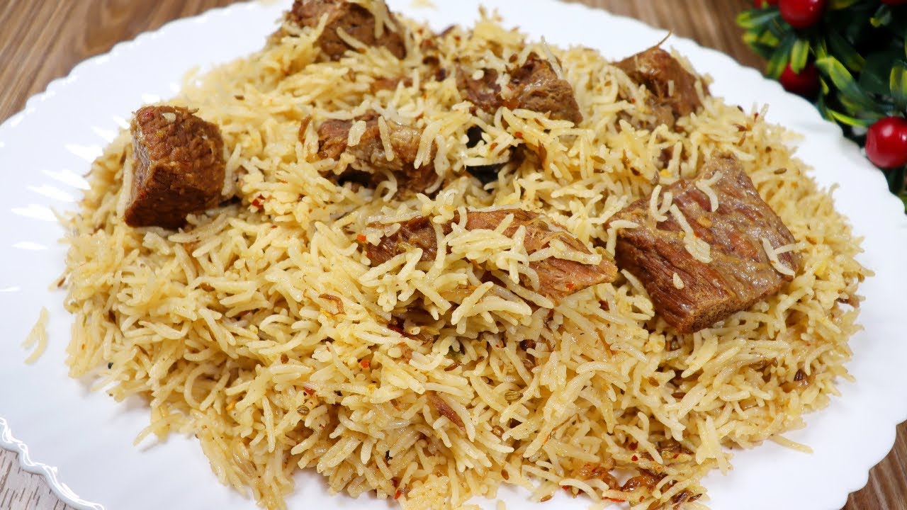 Quick Easy Beef Pulao Recipe | White Beef Pulao | Beef Pulao By Tasty Food With Maria