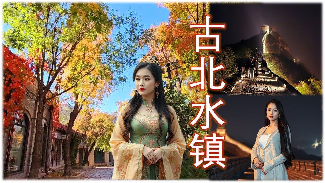 Beijing Tour - Autumn Foliage in Gubei Water Town | Night Visit to Simatai Great Wall | 秋叶下的古北水镇