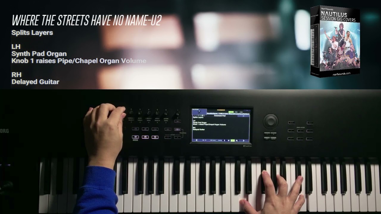 Where The Streets Have No Name  Keyboard Intro Korg Nautilus Session Gig Covers Sound Library