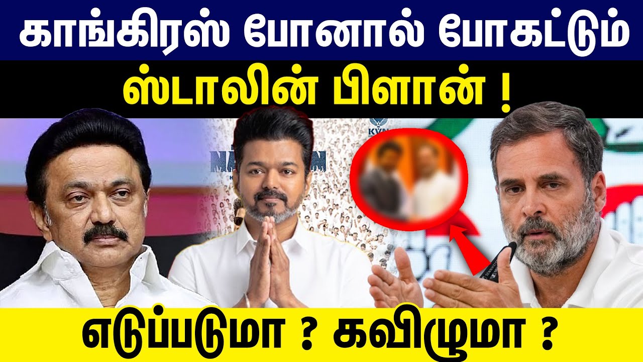 காங்கிரஸ் போனால் போகட்டும் | ஸ்டாலின் பிளான் !எடுப்படுமா கவிழுமா ? Rahul Supports TVK Vijay | Stalin