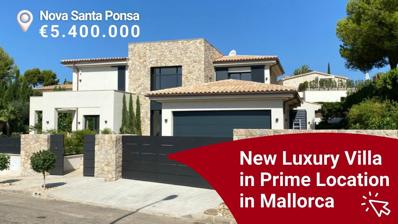 Neue #Luxusvilla in Toplage in Nova Santa Ponsa, #Mallorca fur 5,4 Millionen Euro | HAUSTOUR