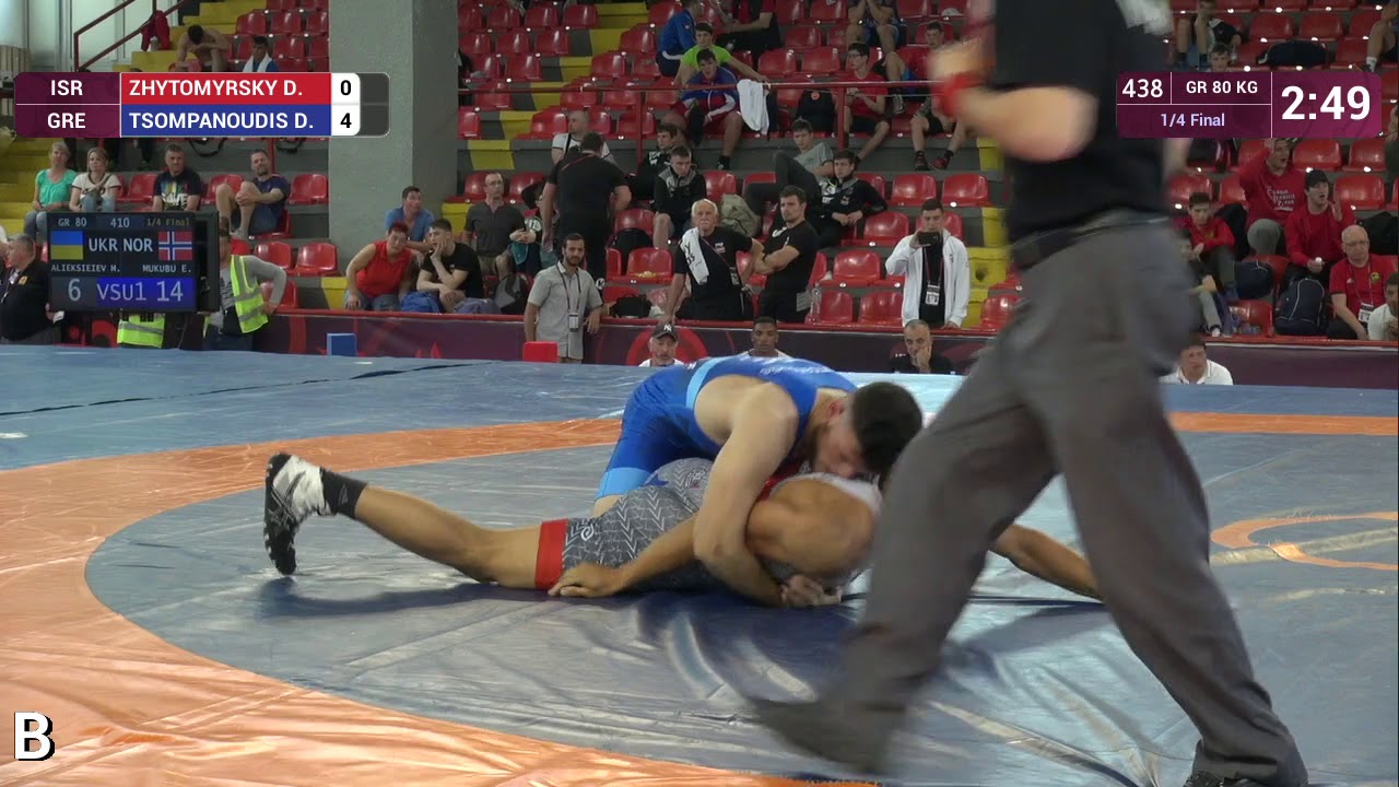 1/4 GR - 80 kg: D. ZHYTOMYRSKY (ISR) v. D. TSOMPANOUDIS (GRE)