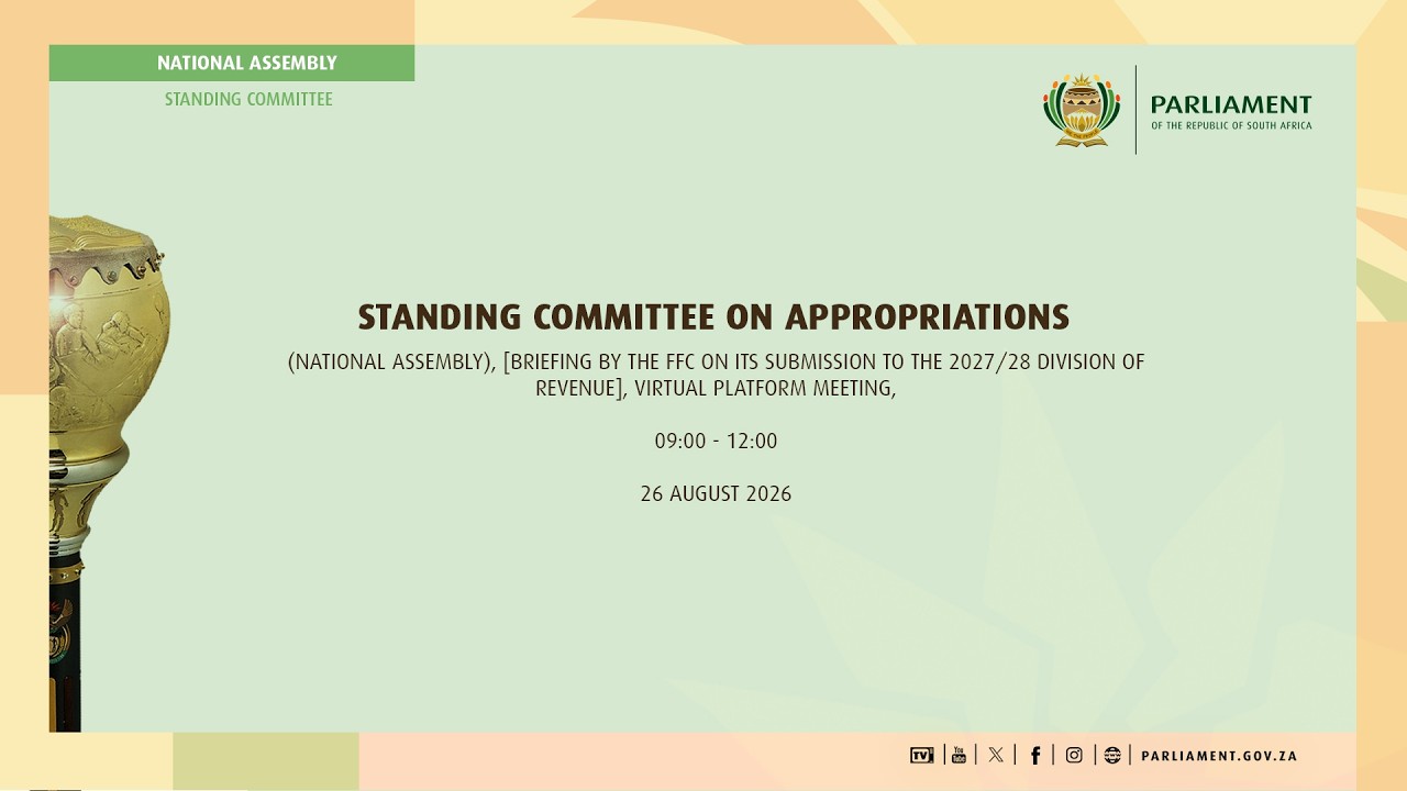 Standing Committee on Appropriations, 26 August 2026