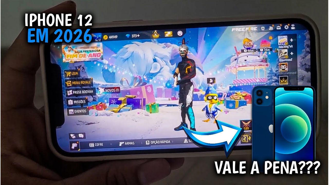 VALE A PENA COMPRAR O IPHONE 12 PARA JOGAR FREE FIRE EM 2026???