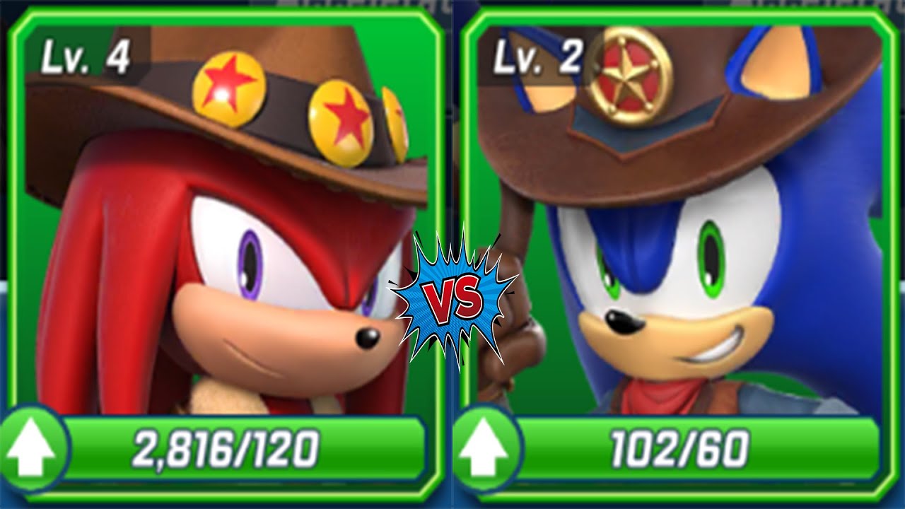 Sonic Forces Speed Battle - Sheriff Sonic vs Treasure Hunter Knuckles (android, ios) Gameplay